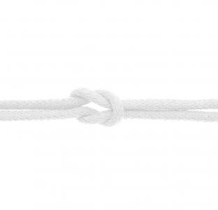 Baumwollkordel Hoodieband 6 mm weiß